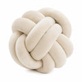 Knotenkissen 30 cm aus Polyester in Creme als Dekokissen