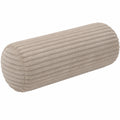 Nackenrolle 90 x 30 cm aus Textil in Beige - geripptes Sofakissen