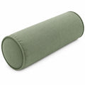 Nackenrolle 15 x 45 cm Grün Textilbezug zylindrisch für Sofa und Bett
