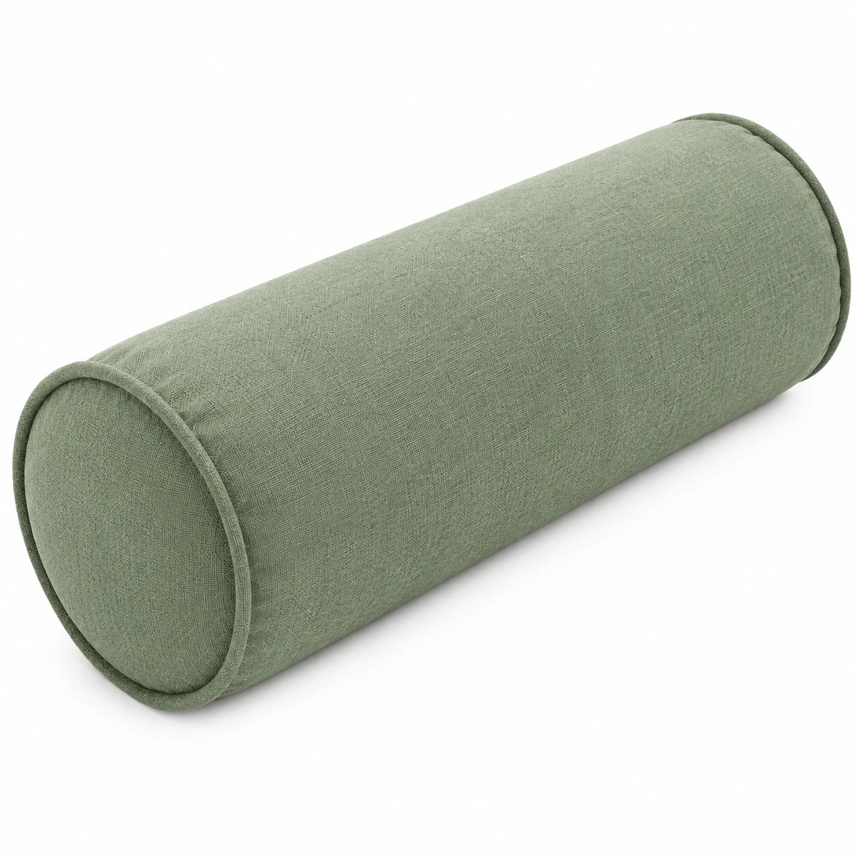 Nackenrolle 15 x 45 cm Grün Textilbezug zylindrisch für Sofa und Bett