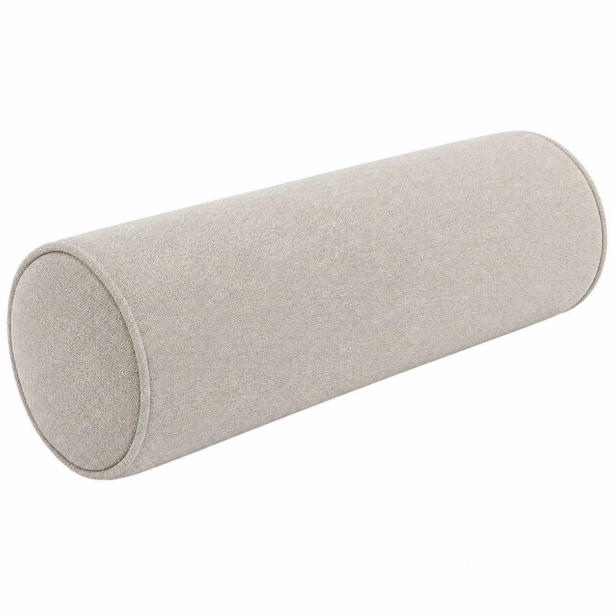 Zylinderkissen 20 x 50 cm Textilbezug Beige für Sofa und Bett Dekorativ