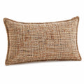 Zierkissen 50 x 30 cm gewebter Textilbezug Braun Beige dekorativ